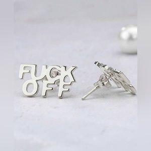 ‼️JUST RESTOCKED ‼️316 Surgical Stainless Steel “Word” Design Stud Earrings NWT